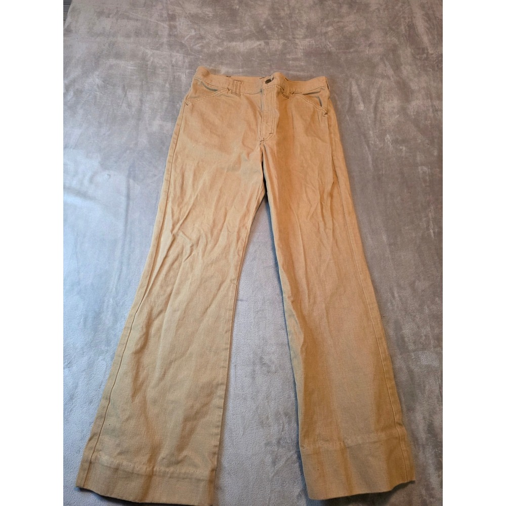 Lee Vintage 70s Union Made Pants Mens 32x31 Tan Flare Leg Workwear